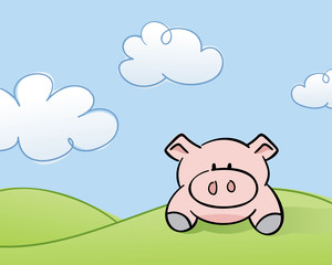 Piggy in a Field
