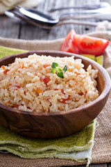 Rice with tomatoes and onions