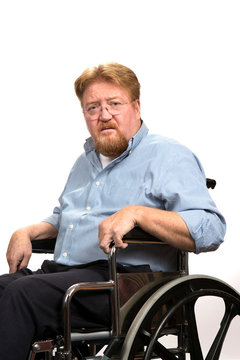 Man Disabilities In Wheelchair