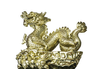 Fototapeta premium Golden dragon in Chinese Style