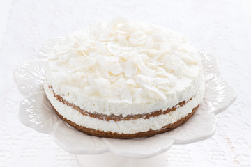 chocolate cake with coconut cream