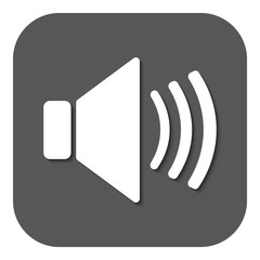The speaker icon. Sound symbol. Flat