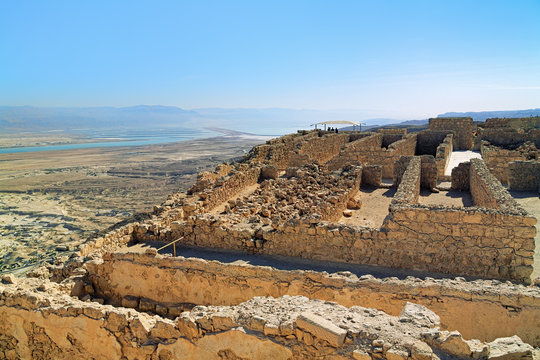 Ruins of Herods Castle in the Masada Fortress, Israel
