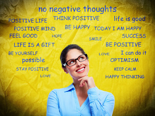 Woman positive thinking