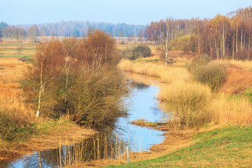 River landscape in spring