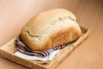 Freshly baked white bread
