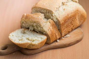 Freshly baked white bread