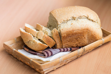 Freshly baked white bread