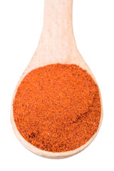 Paprika in the spoon