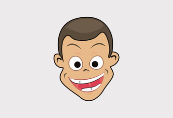 Face humor happy laugh vector