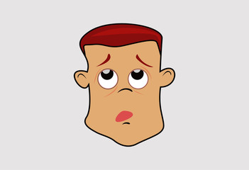 Cartoon face sad vector