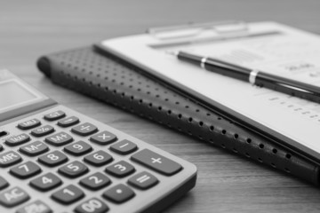 Showing business and financial report. Accounting