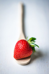 Strawberry on wooden background
