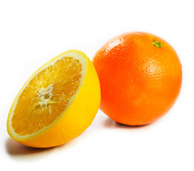 Orange fruit isolated on white