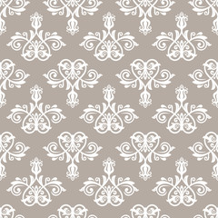 Damask Seamless Vector Pattern. Orient Background