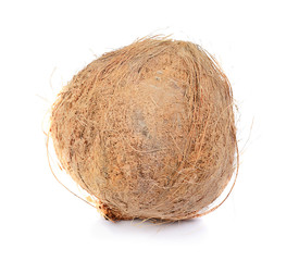 peel coconut isolated on white