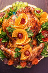 Whole roasted chicken