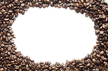 circle from coffee beans
