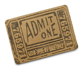 Black Admit One Ticket