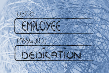 user Employee, password Dedication
