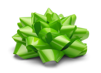 Green Present Bow