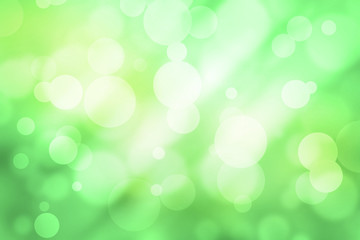 Photo of green circles of light abstract background