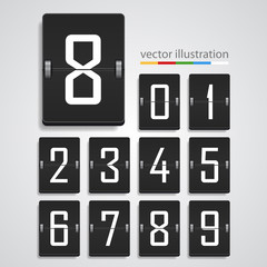 Numeric scoreboard. Vector