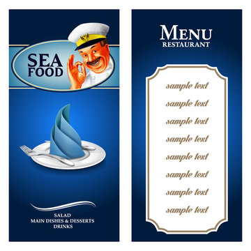 sea food menu for restaurant