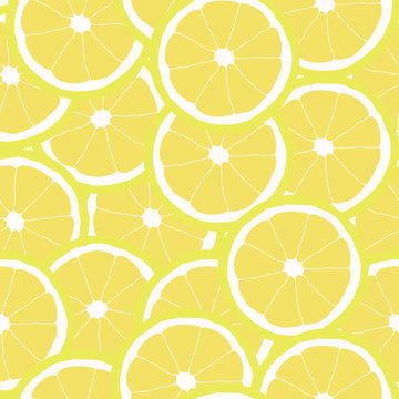 pattern of yellow lemons