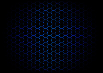 abstract hexagon dark blue background