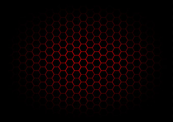 abstract hexagon dark red background