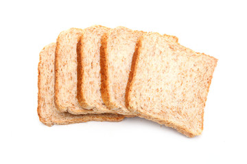 Toast auf weissem Hintergrund
