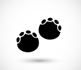 Fototapeta premium Elephant footprint, paw print vector
