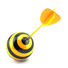 Dart in center of target