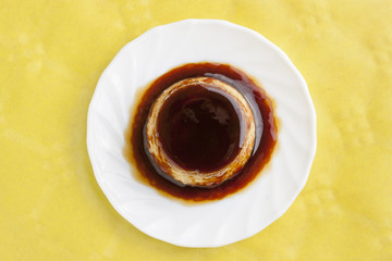 Flan with syrup