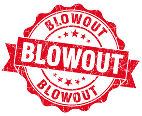 blowout red vintage isolated seal