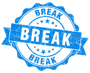 Fototapeta premium break blue vintage isolated seal