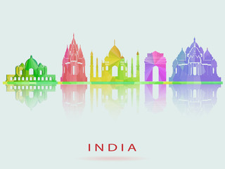 India skyline. Vector illustration. eps10
