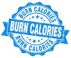 Fototapeta premium burn calories blue vintage isolated seal