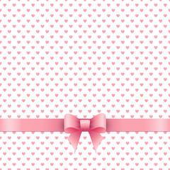 Cute background with pink ribbon