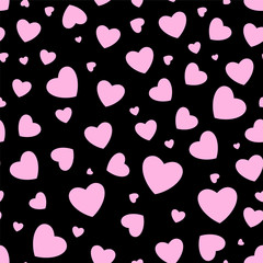 Seamless background with hearts