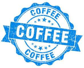 Fototapeta premium coffee blue vintage isolated seal