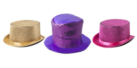 Party colored top-hats