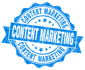 content marketing blue vintage isolated seal