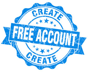 Fototapeta premium create free account blue vintage isolated seal