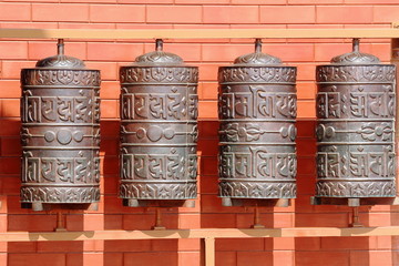 Prayer wheels. Thrangu Tashi Yangtse monastery-Nepal. 0978