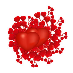 Valentine`s Day abstract composition