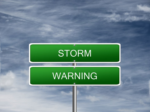 Storm Warning Alert Sign
