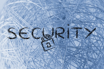 internet security, risks for privacy and confidential info, lock