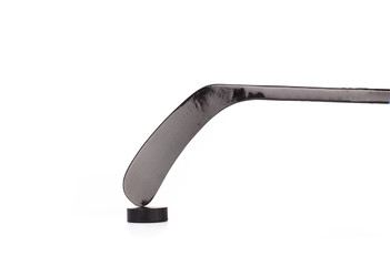 hockey stick and puck